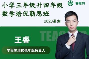 【王睿数学】小学三年级升四年级数学培优勤思班-2020暑期