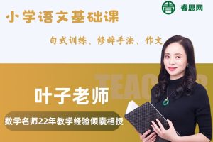 叶子老师小学语文基础课(句式训练、修辞手法、作文)