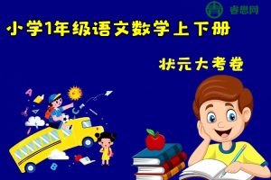 小学1年级语文数学上下册《状元大考卷》北师大版+苏教版+人教版+西师版
