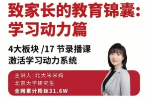 北大米米妈-致家长的教育锦囊学习动力系列课