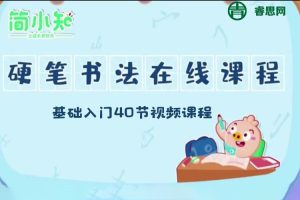 简小知硬笔书法零基础入门40节视频课程