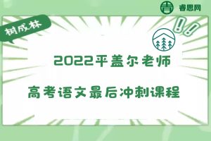 【树成林教育】2022树成林平盖尔老师高考语文最后冲刺课程