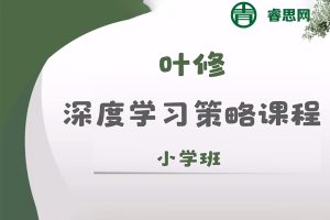 叶修《深度学习策略课程-小学班》很好的学习方法课